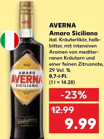 Kaufland Averna Amaro Siciliano 0,7 L-Fl. Angebot