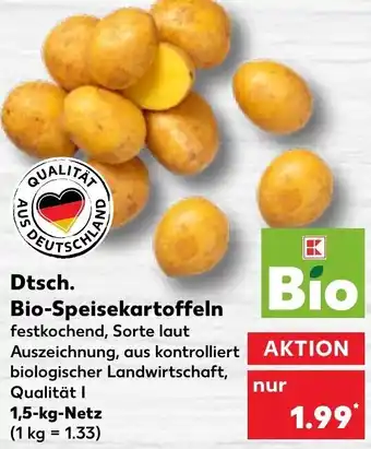 Kaufland Dtsch. Bio Speisekartoffeln 1,5 kg Netz Angebot