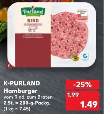 Kaufland K-Purland Hamburger 200 g Packg. Angebot