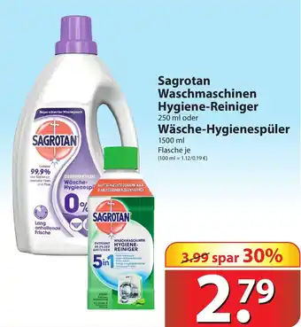 Famila Nord Ost Sagrotan Waschmaschinen Hygiene Reiniger 250ml oder Wäsche Hygienespüler 1500ml Angebot