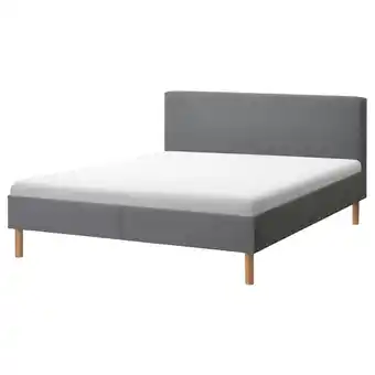 IKEA Narrön bettgestell, gepolstert grau 180x200 cm Angebot