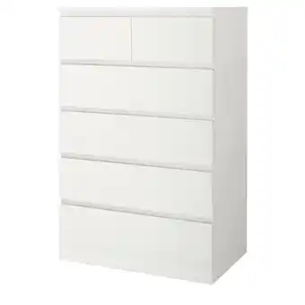 IKEA Malm kommode mit 6 schubladen weiß Angebot