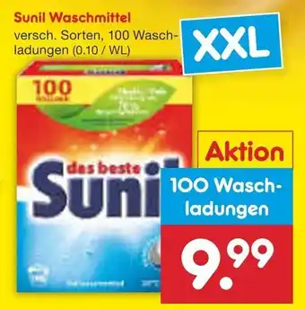 Netto Marken-Discount Sunil Waschmittel 100wl Angebot