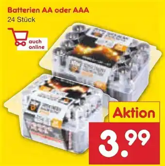 Netto Marken-Discount Batterien AA o. AAA 24st Angebot