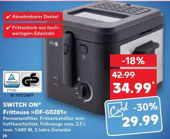 Kaufland Switch On Fritteuse DF-G0201 Angebot
