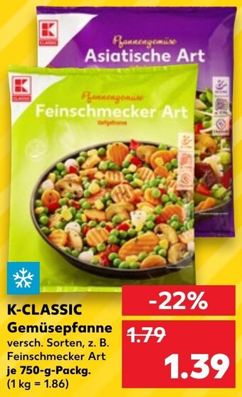 Kaufland K-Classic Gemüsepfanne 750 g Packg. Angebot