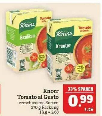 Marktkauf Knorr Tomato Al Gusto Angebot