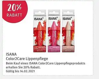 Rossmann Isana Color2Care Lippenpflege Angebot