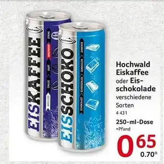 Selgros Hochwald eiskaffee oder eis-schokolade Angebot