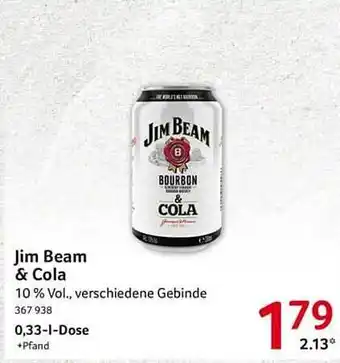 Selgros Jim beam & cola Angebot