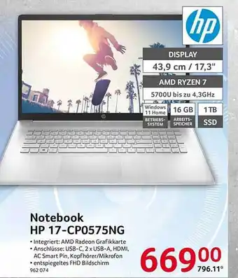 Selgros Notebook hp 1-cp0575ng Angebot