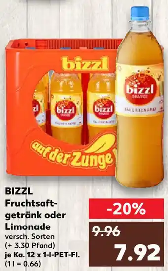 Kaufland Bizzl Fruchtsaftgetränk oder Limonade 12 x 1 l PET Fl. Angebot