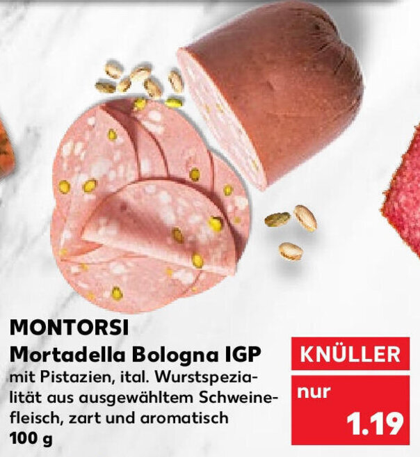 Montorsi Mortadella Bologna IGP 100 g Angebot bei Kaufland