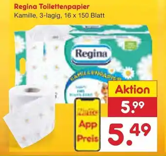 Netto Marken-Discount Regina Toilettenpapier 16 Rollen Angebot