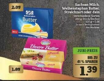 Marktkauf Sachsen Milch, Weihenstephan Butter, Streichzart Oder Fein Angebot