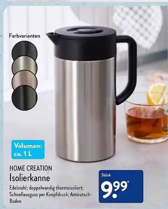 Aldi Nord Home creation isolierkanne Angebot