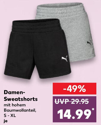 Kaufland Puma Damen Sweatshorts Angebot