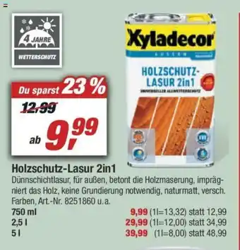 toom Baumarkt Holzschutz Lasur 2in1 Angebot