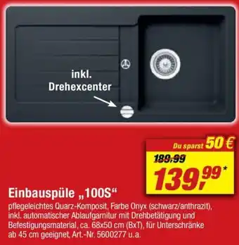 toom Baumarkt Einbauspüle 100S Angebot