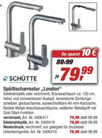 toom Baumarkt Schütte Spültischarmatur London Angebot