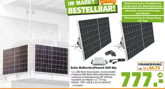 Globus Baumarkt Solar Balkonkraftwerk 600 Wp Angebot