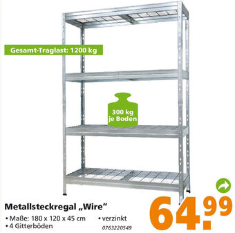 Globus Baumarkt Metallsteckregal Wire Angebot