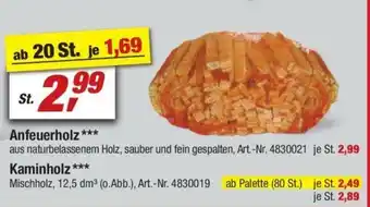 toom Baumarkt Anfeuerholz oder Kaminholz Angebot