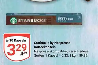 Globus Starbucks by nespresso kaffeekapseln Angebot