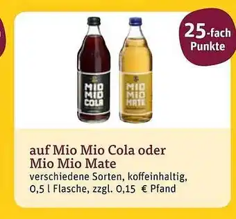 tegut Mio mio cola oder mate Angebot