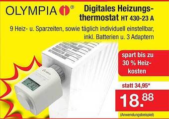 Zimmermann Olympia digitales heizungsthermostat ht 430-23 a Angebot