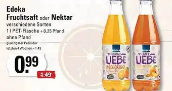 Meyer's Frischemarkt Edeka fruchtsaft oder nektar verschiedene sorten ohne pfand Angebot