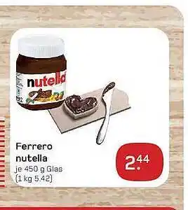 akzenta Ferrero nutella Angebot