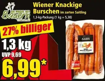 Norma Wiener Knackige Burschen 1,3 kg Packung Angebot