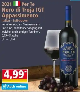 Norma 2021 Per Te Nero di Troja IGT Appassimento 0,75 L Flasche Angebot