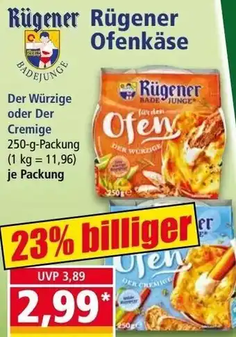 Norma Rügener Ofenkäse 250 g Packung Angebot