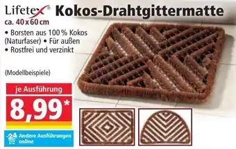 Norma Lifetex Kokos Drahtgittermatte Angebot