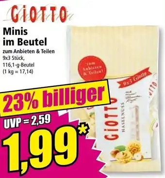 Norma Giotto Minis im Beutel 116,1 g Beutel Angebot