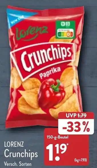 Aldi Nord Lorenz Crunchips 150 g Beutel Angebot