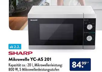 Aldi Nord Sharp mikrowelle yc-as 201 Angebot