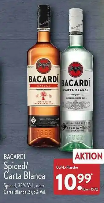 Aldi Nord Bacardi spiced oder carta blanca Angebot