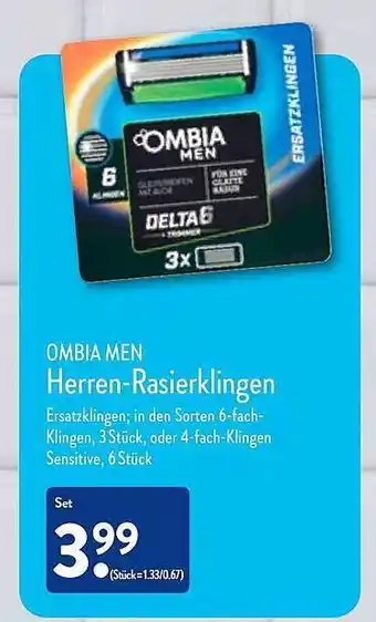 Aldi Nord Ombia men herren-rasierklingen Angebot