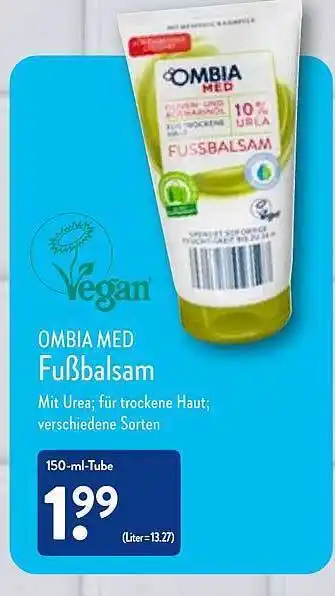 Aldi Nord Ombia med fußbalsam Angebot