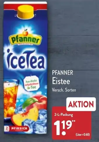 Aldi Nord Pfanner Eistee 2 L Packung Angebot