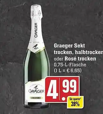 Edeka Graeger sekt trocken, halbtrocken oder rosé trocken Angebot