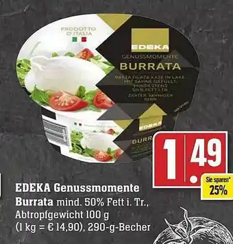 Edeka Edeka genussmomente burrata Angebot