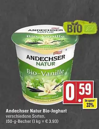 Edeka Andechser natur bio-joghurt Angebot