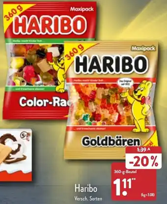 Aldi Nord Haribo 360 g Beutel Angebot