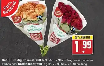 Edeka Gut & günstig rosenstrauß oder narzissenstrauß Angebot