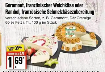 Edeka Géramont, französischer weichkäse oder rambol, französische schmelzkäsezubereitung Angebot