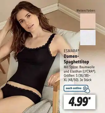 Lidl Esmara damen-spaghettitop Angebot